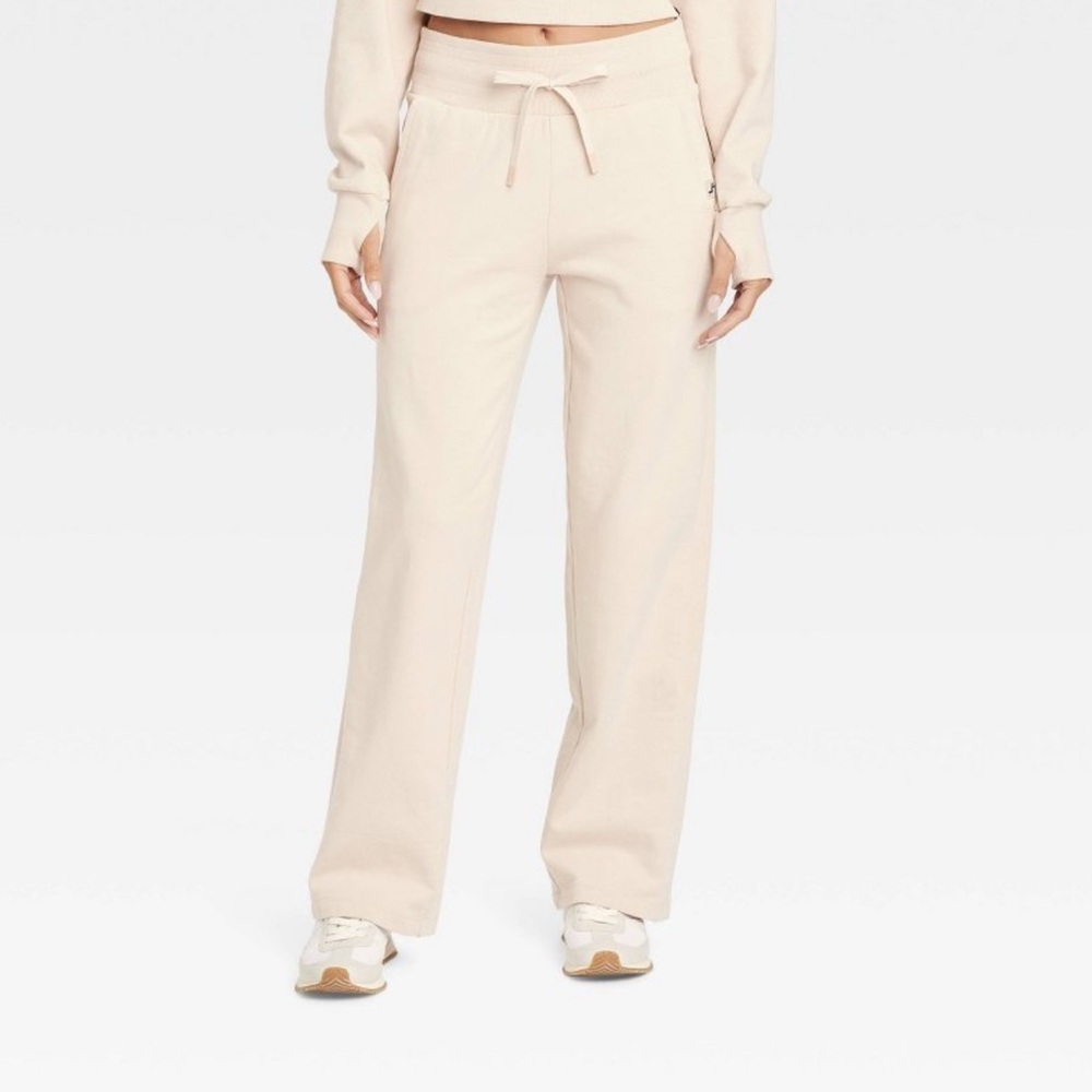 JoyLab Cream Wide Leg sweatpants NWOT